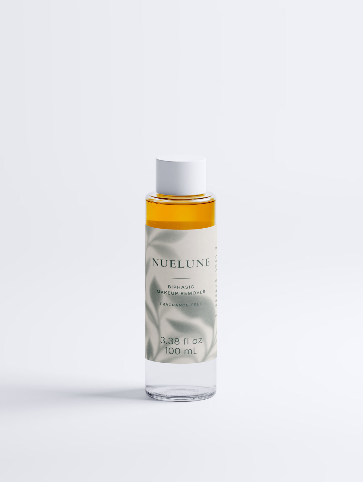 Nuelune The Makeup Remover, fragrance-free two-phase remover, bottle and box